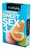 Презервативы для орального секса DOMINO Sweet Sex с ароматом мороженого - 3 шт.