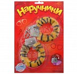 Металлические наручники с тигровой плюшевой отделкой